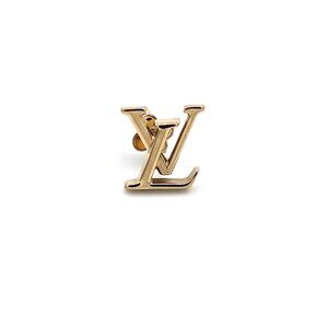 Louis Vuitton LV Iconic Logo Earring Gold Tone Stud (single)
